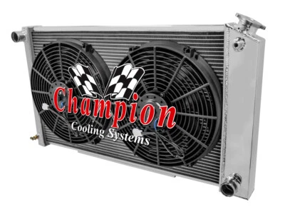 3 Row DR Radiator 17x28",14" Fans - 67-71,74-81 Pontiac Catalina (Manual Trans) - Image 1 of 4