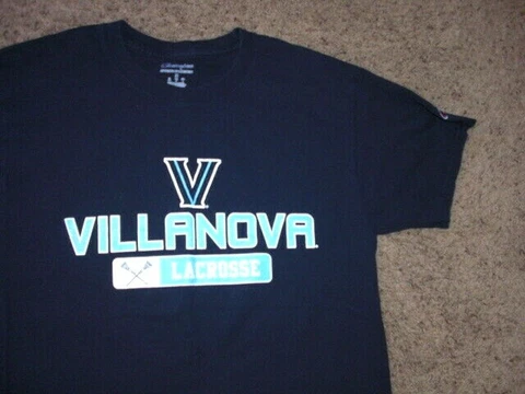 VILLANOVA LACROSSE blue Champion shirt t-shirt men's Medium Cover