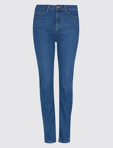 Pantalones de mezclilla EX M&S clásicos de altura media pierna recta lavado en piedra talla 10 reg (30W 30L) - Imagen 1 de 7