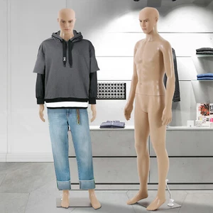 73 Inches Male Mannequin Torso Dress Form Plastic Detachable Full Body Mannequin - Picture 1 of 7