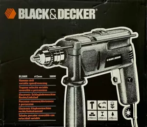 1 x Black & Decker Elektronische Schlagbohrmaschine 500 W ø13 mm - Bild 1 von 1
