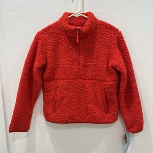 Wondershop At Target Red Half Zip Sleepwear Sherpa Sweater, Kids L (10/12) NWT - Picture 1 of 5