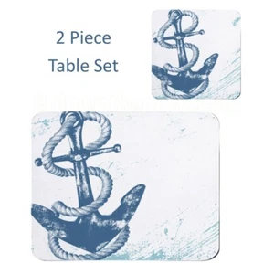Maritim Tischset & Untersetzer Set - 1 Gedeck - Versand Anker - schneller Versand! - Bild 1 von 3