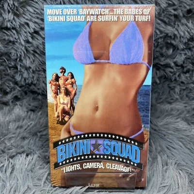 Bikini Squad VHS Tape 2003 Lights Camera Cleavage! Sleaze Sex Comedy WATERMARKS - Image 1 of 4