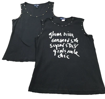 Lote de 2 Pantalones de mezclilla Venezia para mujer sin mangas talla 14/16 gráficos tachonados nuevos sin etiquetas Foto 1 de 4