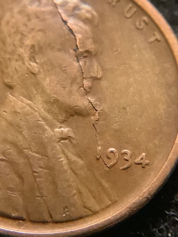 error coin, Lamination Error, 1934 Penny Cover