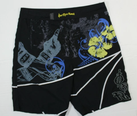 OMR by One More Round 38 Men’s MMA Fight Shorts in Black Printed Cover