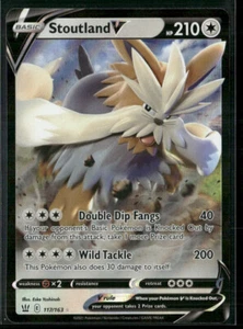 Stoutland V - 117/163 Battle Styles Ultra Rare Pokemon - NM/MINT - Picture 1 of 2