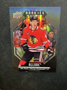 22-23 UD Allure Hockey Rookies Black Rainbow 129 Alex Vlasic