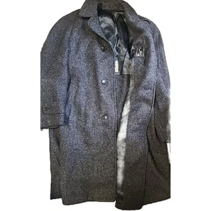 Vintage Harris Tweed Fahey Brockman Heavy Overcoat 40's/50's Pure Scottish Wool - Picture 1 of 17