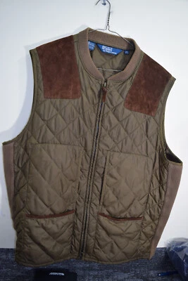 Chaleco de Granero Vintage Polo Ralph Lauren Caza Acolchado PARA HOMBRES 2XL 2LT Alto Marrón Foto 1 de 4