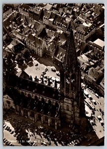 Postcard RPPC Germany Freigeg Interior Ministry Market around church c1962 38M - Picture 1 of 2