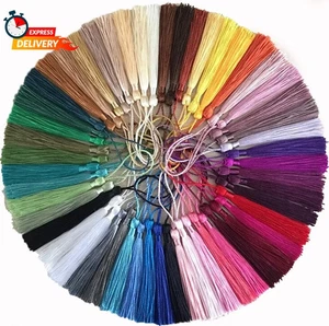 Veylin 100 Stck. 13 cm/5 Zoll kleine Handwerk Quasten, handgefertigte Mini seidige Lesezeichen Quaste - Bild 1 von 3