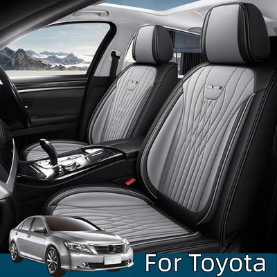 Juego completo de funda de asiento de cuero PU de 5 asientos para Toyota Camry 4Runner 86 Prius Yaris R Foto 1 de 4
