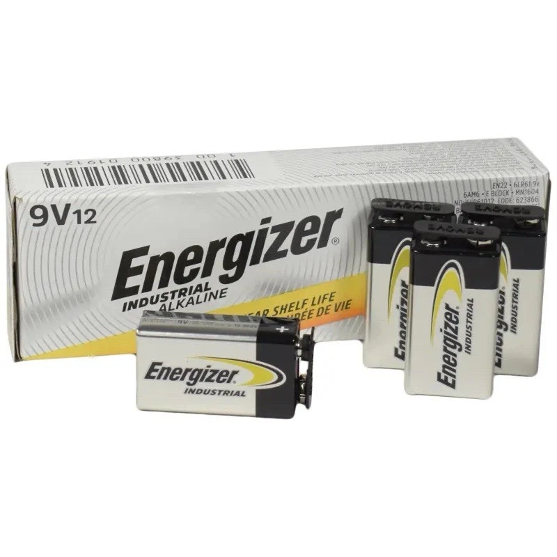 Energizer EN22 9V 500mAh Industrial Alkaline Battery(BOX OF 12)buy1get1 - Image 1 of 1