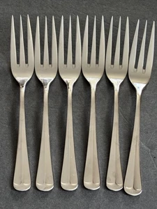 6 Reed & Barton Select HANCOCK Edelstahl 3 Zinken Tafelgabeln glänzend Korea 7-3/4" - Bild 1 von 14