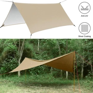 3*3M Tent Tarp Hammock Rain Cover UV Protection Camping Outdoor Waterproof Mat - Picture 1 of 16