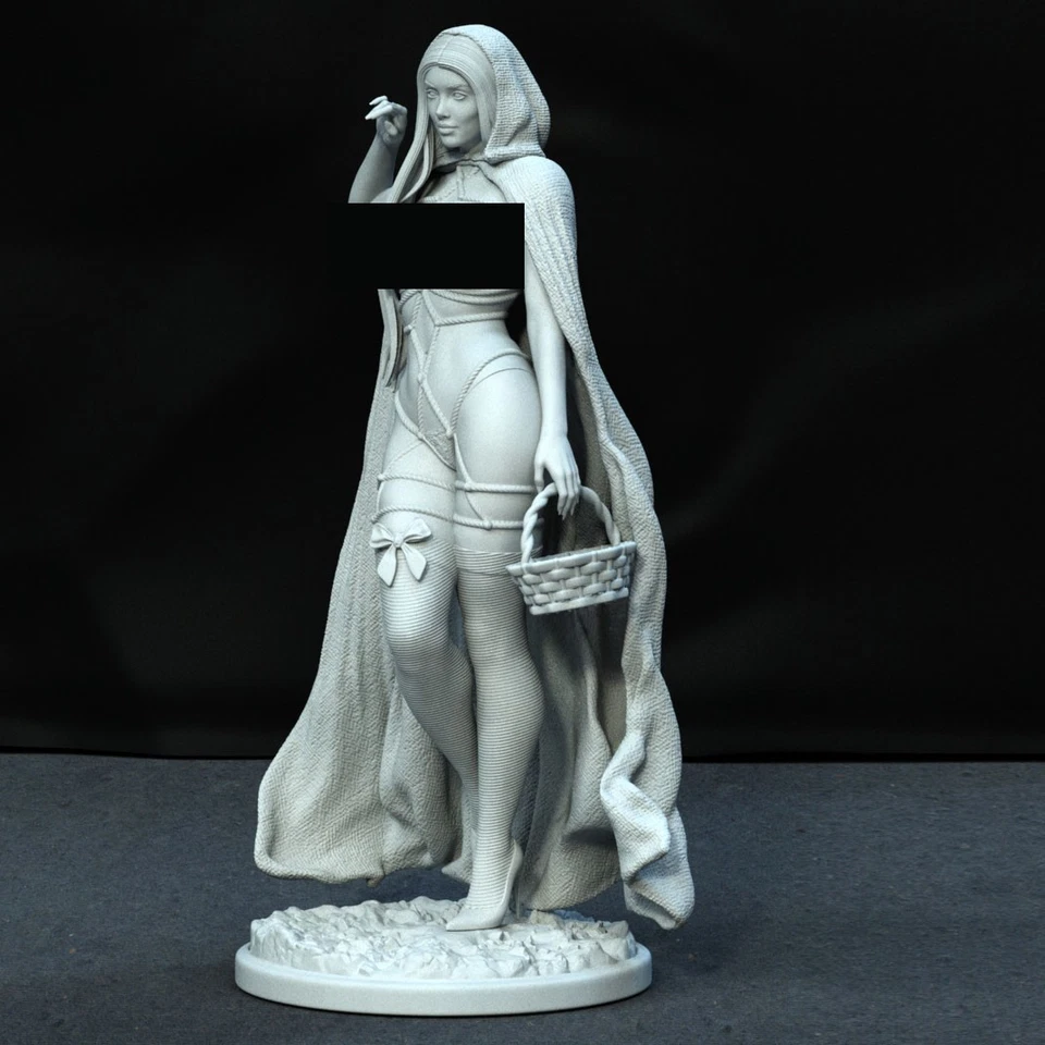 Beauty woman Red Hood 1/12 1/8 1/6 1/4 3D Print Model Kit Unpainted Unassembled - Image 1 of 3