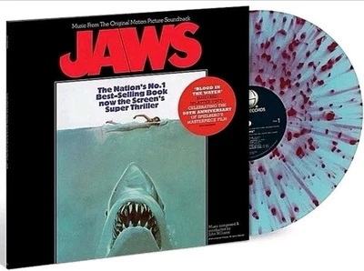 JAWS 50TH Anniversary "Blood In The Water" Red + Blue Splatter Vinyl LP Sealed - Image 1 of 4