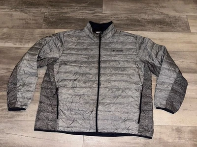 Columbia Jacket Mens 3X Gray Puffer Coat Down Full Zip Good Shape! - Image 1 of 4