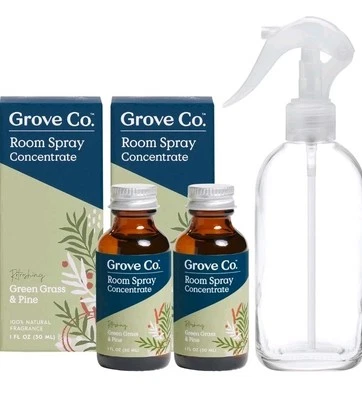 Lote De 4 Grove Co. Room Spray Concentrado Refrescante Hierba Verde Y Pino NUEVO  Foto 1 de 4