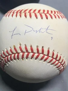VINTAGE LENNY DYKSTRA SIGNED OFFICIAL 1983 WORLD SERIES BASEBALL EX W/CERT - Picture 1 of 4