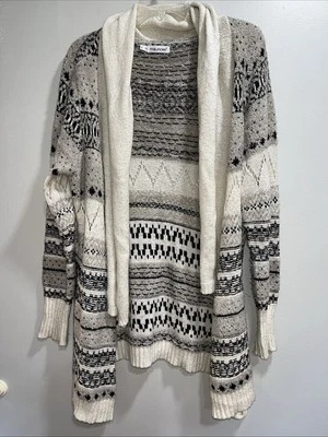 Cárdigan suéter para mujer Maurices frente abierto talla grande 1X negro marfil suave Foto 1 de 4