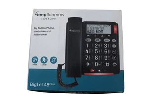 Amplicomms Bigtel 48+ Big Button Hearing Aid Elderly Amplified Phone Telephone - Afbeelding 1 van 8