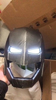 DC Batman Heavy Armor Helmet LED Mask 1:1 Wearable FRP Halloween Cosplay Props - Image 1 of 4