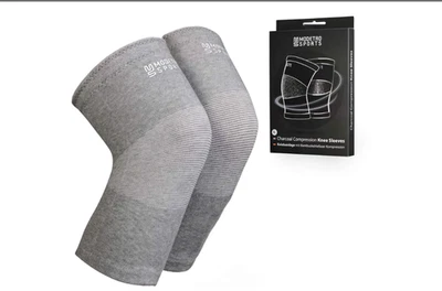 Modetro Sports Knee Compression Sleeves: Knee Brace Gray (Size: X-Large) NWT - Image 1 of 2