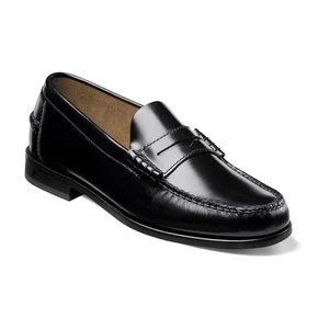 Florsheim Berkley 17058-01 Penny Loafers Men's 13 Black Moc Toe Shoes ZOGG1116 - Picture 1 of 12