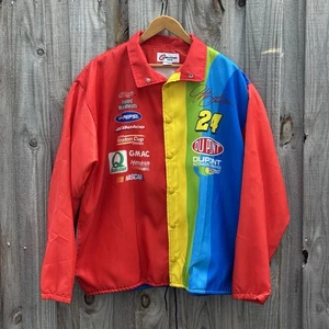 Vintage Jeff Gordon Jacket Men XL 90s Y2K Windbreaker Lightweight Rainbow EUC - Picture 1 of 7