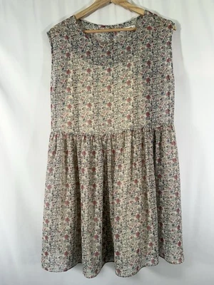 Madewell Sharon Tie Back Dress Shadowpetal Floral Chiffon Lined Oversized XS - Image 1 of 4