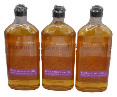 Baño de espuma de lavado corporal Bath & Body Works GRANILLA NEGRA (JUEGO DE 3 PAQUETES) sellado Foto 1 de 3