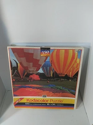 De Colección Kodak Premium Puzzle 550 Piezas Coloridos Globos de Aire Caliente Caja Áspera Sellada Foto 1 de 4