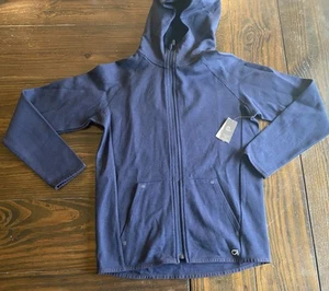 Gap Fit Full Zip Long Sleeve Hooded Sweatshirt Navy Blue Youth XL 12  - Picture 1 of 6