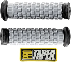 Pro Taper 024859 Pillow Top ATV Handlebar Grips Black/Gray Grey - Picture 1 of 3
