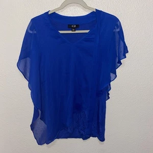 AGB Women’s Sleeveless Top Size L Blue - Picture 1 of 5