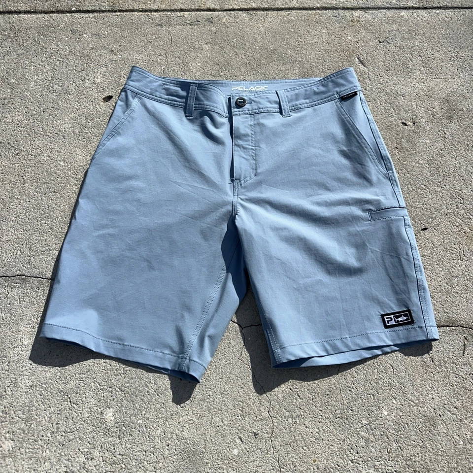 Pantalones Cortos de Pesca Híbridos en Mar Profundo Alto Rendimiento Pelagic Para Hombre Talla 34 Azul Claro Foto 1 de 4