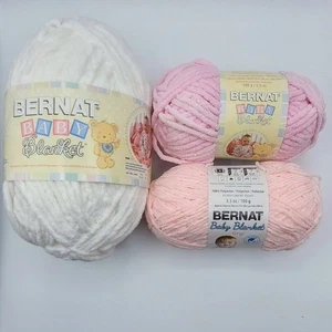 Lotto di 3 - Filati Bernat Baby Coperta Filato Rosa Bianco e Piccolo in Rosa - Foto 1 di 10
