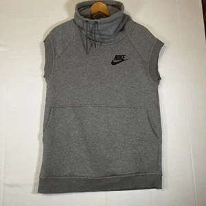 Nike Sleeveless Sweatshirt Training Top High Neck Size S Red Tag - Picture 1 of 8