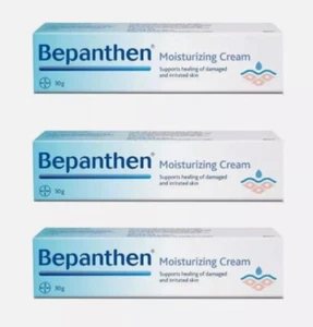 3X Bepanthen Moisturizing Cream For Healing Of Damaged And Irritated Skin 30g - Picture 1 of 2