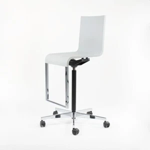 2000s Maarten Van Severen Vitra .03 High Drafting Chair / Stool Chrome / Rubber - Picture 1 of 12