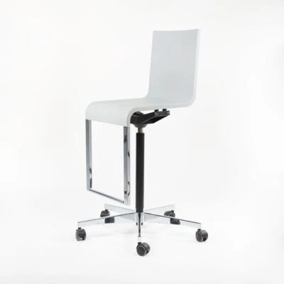 2000s Maarten Van Severen Vitra .03 High Drafting Chair / Stool Chrome / Rubber - Image 1 of 4