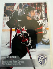 CONNOR BEDARD  #1..2023 TEAM CANADA JUNIORS.."GAME DATED MOMENTS"