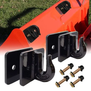 2 Pack 3/8" Bolt On Grab Hooks For Loader Tractor Bucket Heavy Duty Stee - Picture 1 of 8