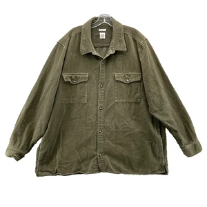 Gap Corduroy Shirt Men's XXL Olive Green Classic Shacket Academia Workwear 90's - Picture 1 of 12