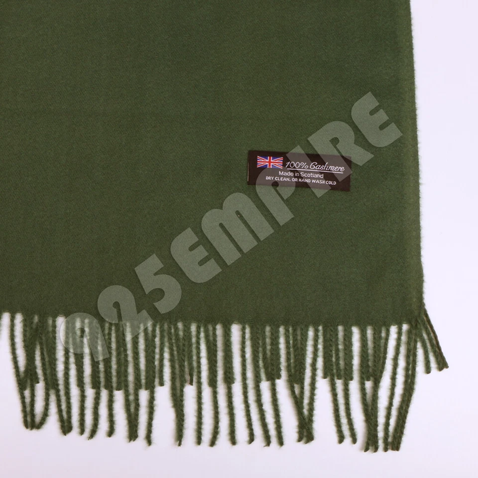 Hombres Mujeres 100% CACHEMIRA Bufanda Cálida LISO Lana Sólida ESCOCIA Invierno Bufandas Foto 1 de 1