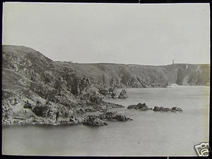 Linterna Mágica de Vidrio Diapositiva MOULIN HUET BAY GUERNSEY FECHADA 1894 FOTO - Imagen 1 de 2