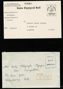 Postal - 2 artículos pagados con franqueo y efímero 3g - Imagen 1 de 1